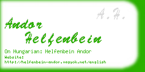 andor helfenbein business card